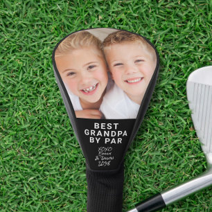 Bester Opa Foto Schwarz Golf Headcover