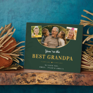 Bester Opa Foto Vater-Tag-Erinnerung Fotoplatte