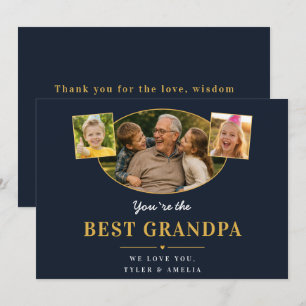 Bester Opa Großvater Gruß 3 Foto Feiertagskarte
