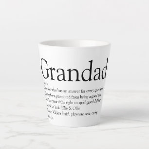 Bester Opa, Großvater, Papa aller Zeiten Definitio Milchtasse