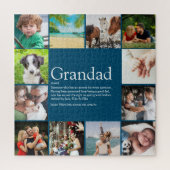 Bester Opa, Großvater, Papa Definition 12 Foto Puzzle (Vertikal)