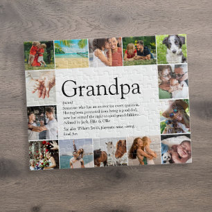 Bester Opa, Großvater, Papa Definition 14 Foto Puzzle