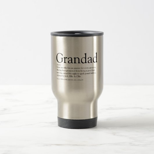 Bester Opa, Großvater, Papa je Definition Reisebecher (Mittel)