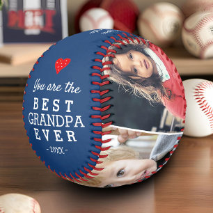 Bester Opa Herz 4 Foto Collage Baseball