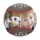 Bester Opa Herz 4 Foto Collage Baseball (Vorderseite)