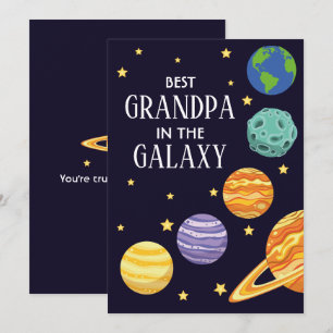 Bester Opa im Galaxy-Vater Geburtstag Feiertagskarte