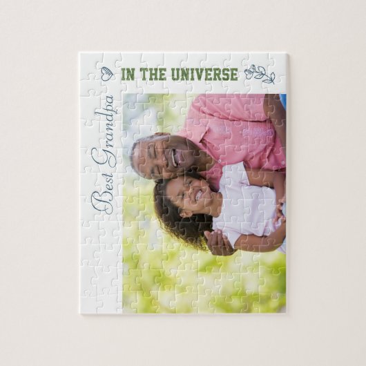 Bester Opa im Universum - Benutzerdefiniertes Foto Puzzle (Vertikal)