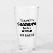 Bester Opa im Weltnamen Glas (Vorderseite)