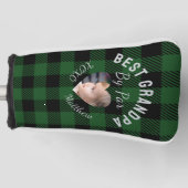 Bester Opa, individuelles Kinderfoto, grüner Buffa Golf Headcover (Vorderseite)
