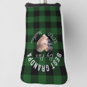Bester Opa, individuelles Kinderfoto, grüner Buffa Golf Headcover (Rotieren 90)