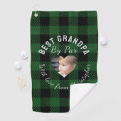 Bester Opa, individuelles Kinderfoto, grüner Büffe Golfhandtuch (Insitu)
