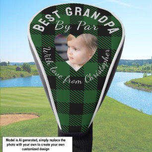 Bester Opa Individuelles Kinderfoto Grünes Büffel- Golf Headcover