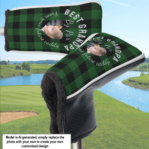 Bester Opa Individuelles Kinderfoto Grünes Büffel- Golf Headcover