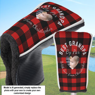 Bester Opa Individuelles Kinderfoto Roter Buffalo Golf Headcover