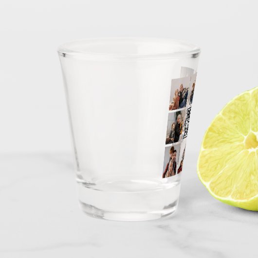 Bester Opa je 8 Foto Collage Shootglas Schnapsglas (Links)