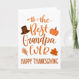 Bester Opa je Erntedank Tag in Orange Karte