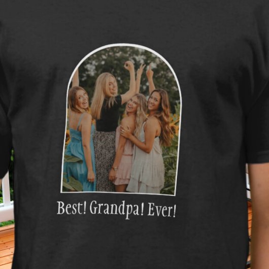 Bester Opa je! Familienherz Foto T-Shirt