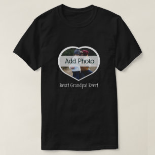 Bester Opa je! Familienherz Foto T-Shirt