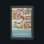 Bester Opa je| Farbblock - Fotocollage Tri-fold Geldbeutel<br><div class="desc">Moderne, zweifarbige Block 5 Foto Collage. Alle Farbarten können geändert werden. Mit "Best Opa Ever" und Raum für individuelle Nachrichten, Namen und/oder Jahr. Das sind Geschenke des Vaters, die für jeden Papa perfekt sind. Ein Geschenk, das er ein Leben lang schätze! Kann für jeden Moniker angepasst werden - Papa, Pépé,...</div>