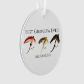 Bester Opa je! Fisch Fischer Fliegenfischer T Ornament (Vorderseite)