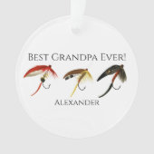 Bester Opa je! Fisch Fischer Fliegenfischer T Ornament (Vorderseite)