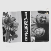 Bester Opa je Foto Weihnachtsfeiertag Golfhandtuch (Horizontal)