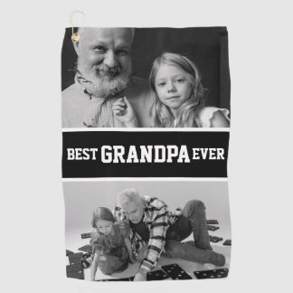 Bester Opa je Foto Weihnachtsfeiertag Golfhandtuch