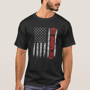 Bester Opa je US-amerikanische Flagge Geschenke vo T-Shirt