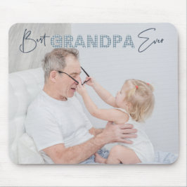 Bester Opa je Vatertag Dusty Blue Foto Mousepad