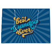 Bester Opa je Vatertag Große Geschenktüte (Vorderseite)