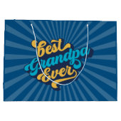 Bester Opa je Vatertag Große Geschenktüte (Rückseite)