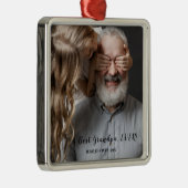 Bester Opa je, Weihnachten 1 Foto Ornament Aus Metall (Rechts)