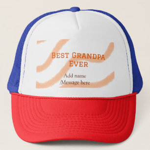 Bester Opa jemals orange Streifen Spirale Name hin Truckerkappe