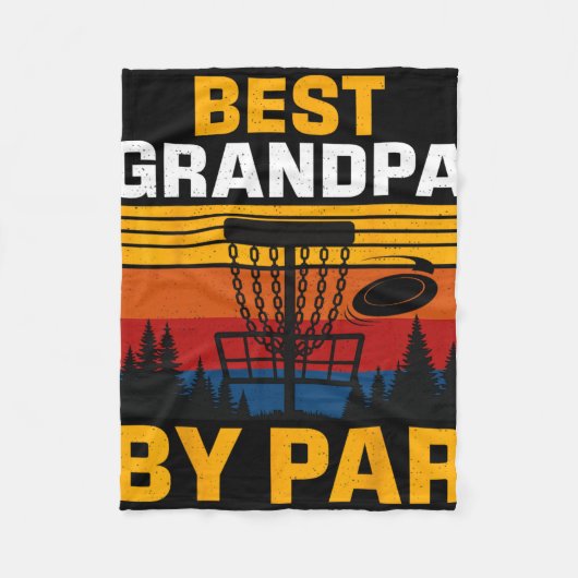 Bester Opa laut Par Disc Golf Spieler Fleecedecke (Vorderseite)