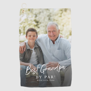 Bester Opa Mit Benutzerdefiniertem Foto Golfhandtuch