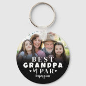 Bester Opa mit Par Foto Schlüsselanhänger (Rückseite)