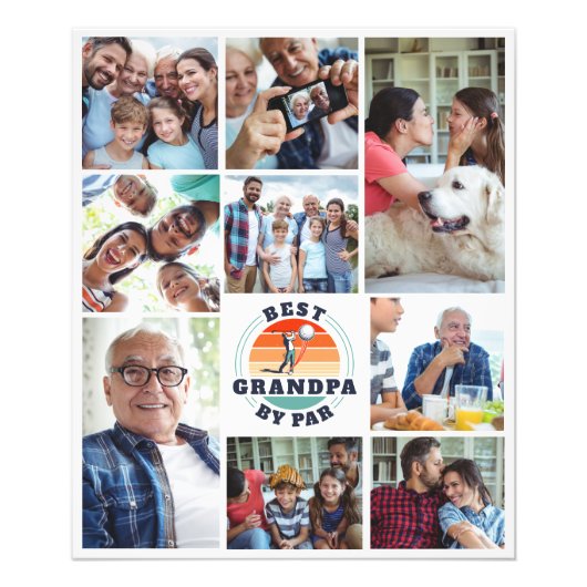 Bester Opa nach Par Familie Fotodruck (Vorne)