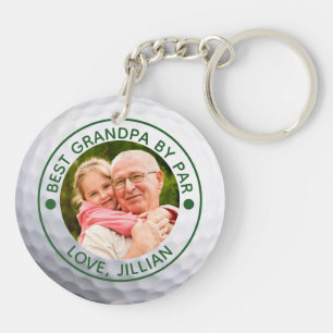 BESTER OPA NACH PAR Foto Golfball Erinnerungsstück Schlüsselanhänger