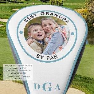 BESTER OPA NACH PAR Foto Monogramm Hellblau Golf Headcover