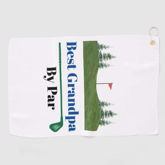 Bester Opa nach Par Golfhandtuch (Horizontal)