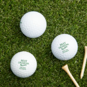 Bester Opa nach Par Modern Green Typography Custom Golfball (Insitu Gras)