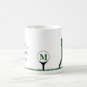 BESTER OPA NACH PAR Monogramm Golfer Kaffeetasse (Mittel)