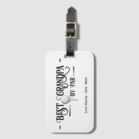 Bester Opa nach PAR Retro Schriftart Gepäckanhänger (Vorderseite Vertikal)