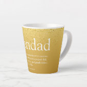 Bester Opa, Papa Definition Gold Glitzer Milchtasse (Rechte Ecke)