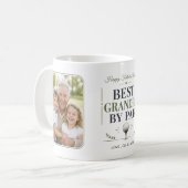 Bester Opa Par Excellence in Sagegrün Golf Zwei Fo Kaffeetasse (Vorderseite Links)