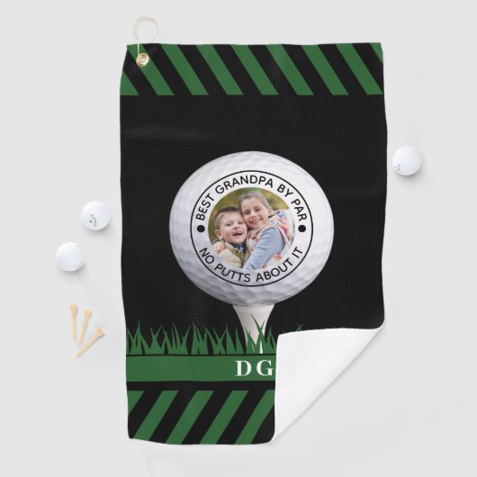 Bester Opa per Par keine Putten über es Foto Golfhandtuch (Insitu)