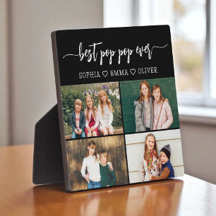 Bester Opa Pop Pop Enkelkinder Foto Collage P Fotoplatte