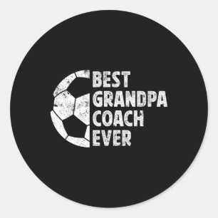 Bester Opa Trainer Fußball Opa eines Fußballspiele Runder Aufkleber