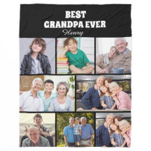 Bester Opa überhaupt 8-Foto-Collage Chic Schwarz