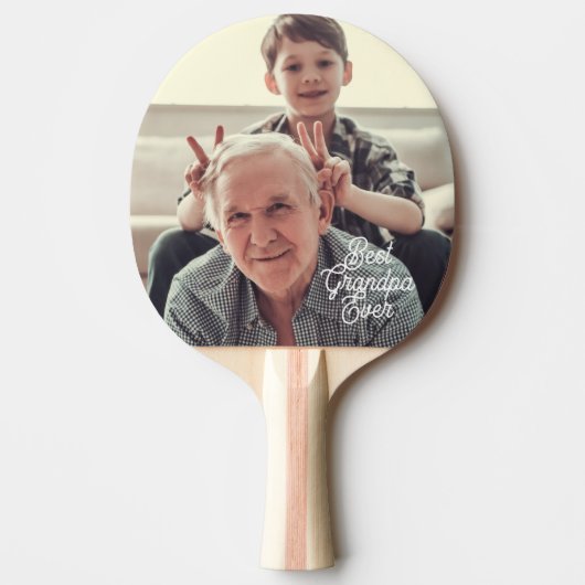 Bester Opa überhaupt Foto-Script benutzerdefiniert Tischtennis Schläger (Vorderseite)